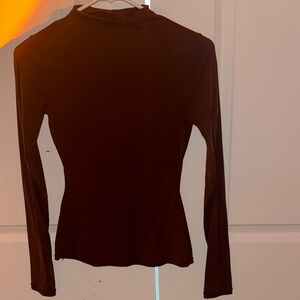 Skims Long Sleeve Slim Fit Top - brown